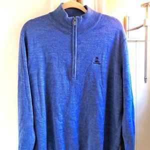 NWT Men's Blue FootJoy Wool 1/2 Zip Sweater LG
